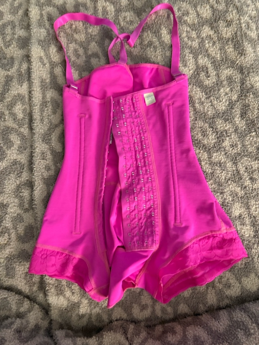 Stage 3-Bright Pink Women’s One-Piece Shaper with Adjustable Straps